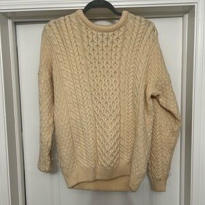 Cozy Cable Knit Sweater in Cream